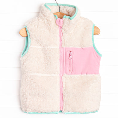 Kasey Color Block Vest, White