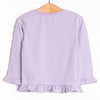 Horsin' Around Applique Ruffle Top, Purple Stripe