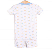 Construction Crew Bamboo Pajama Short Set, Blue