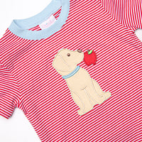 Apple Pickin' Pal Applique Short Set, Red