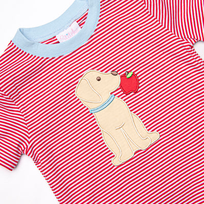 Apple Pickin' Pal Applique Short Set, Red