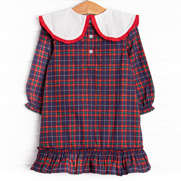 Traditional Tidings Dress, Blue