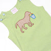Sand Pail Pup Applique Diaper Set, Green