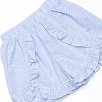 Marlin Marina Smocked Ruffle Short Set, Blue