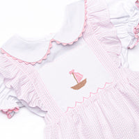 Ocean Adventure Smocked Dress Set, Pink