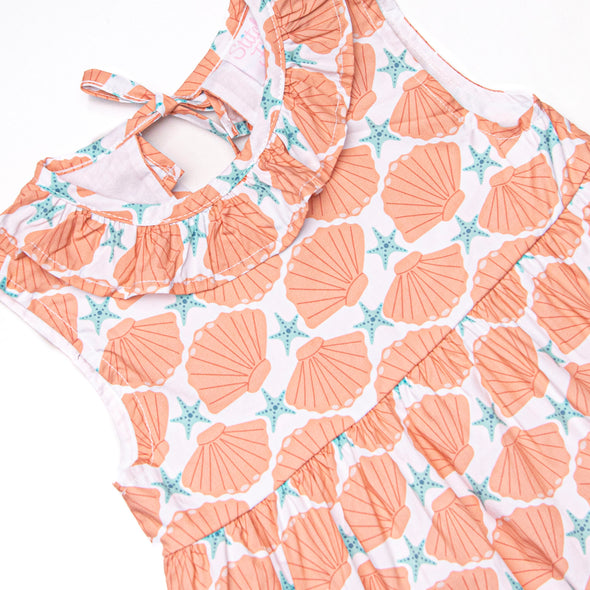 Seashore Shells Dress, Orange