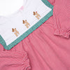 Guide My Sleigh Embroidered Bloomer Set, Red