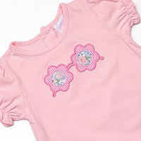 Spring Shades Applique Dress, Pink