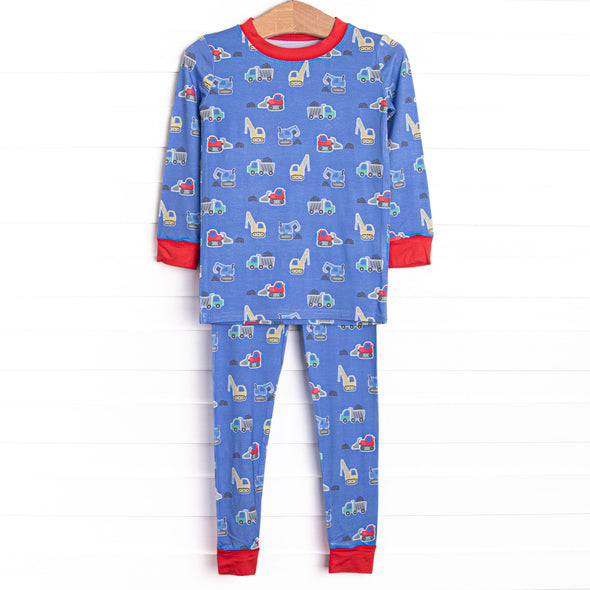 Blue Collar Builder Bamboo Pajama Set, Blue
