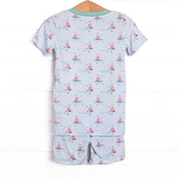 Pondside Adventure Bamboo Pajama Short Set, Blue