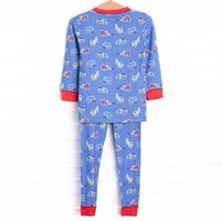 Blue Collar Builder Bamboo Pajama Set, Blue
