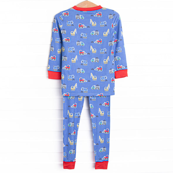 Blue Collar Builder Bamboo Pajama Set, Blue