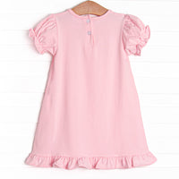 Spring Shades Applique Dress, Pink