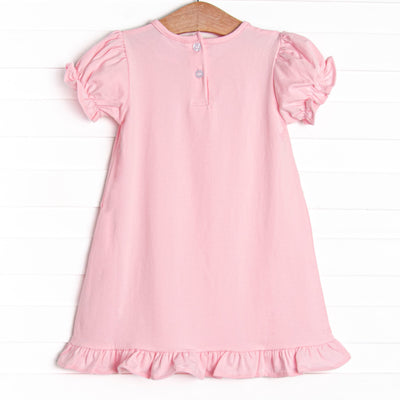 Spring Shades Applique Dress, Pink