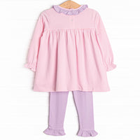Best of Both Worlds Ruffle Legging Set, Pink