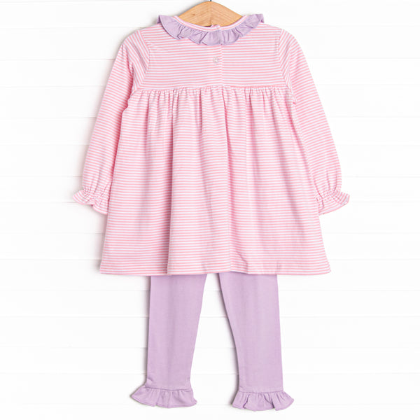 Best of Both Worlds Ruffle Legging Set, Pink
