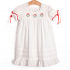 Bleu: Yuletide Tidings Embroidered Dress, White