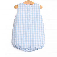 Apple Pickin' Embroidered Bubble, Blue