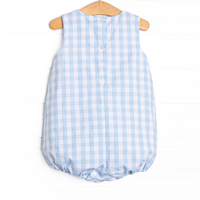 Apple Pickin' Embroidered Bubble, Blue