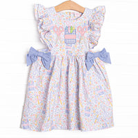 Carnation Crafts Applique Side Tie Dress, Purple