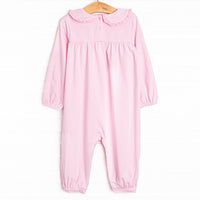 Lydia Romper, Pink Stripe