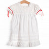 Bleu: Yuletide Tidings Embroidered Dress, White