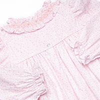 Bleu: Merritt Smocked Long Sleeve Dress, Pink