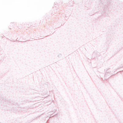 Bleu: Merritt Smocked Long Sleeve Dress, Pink