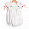 Bleu: Yuletide Tidings Embroidered Bubble, White