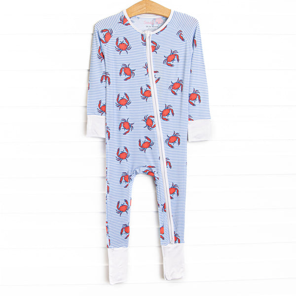 East Coast Crabs Bamboo Zippy Pajama, Blue