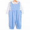 Berry Blue Buds Romper Set, Blue