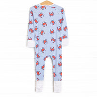 East Coast Crabs Bamboo Zippy Pajama, Blue