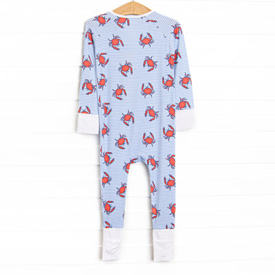 East Coast Crabs Bamboo Zippy Pajama, Blue