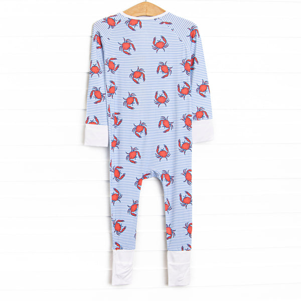 East Coast Crabs Bamboo Zippy Pajama, Blue