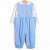 Berry Blue Buds Romper Set, Blue