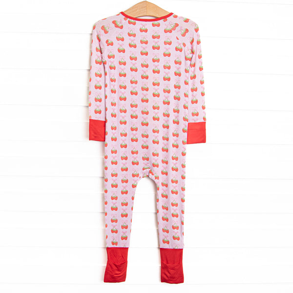 Strawberry Bundles Bamboo Zippy Pajama, Pink