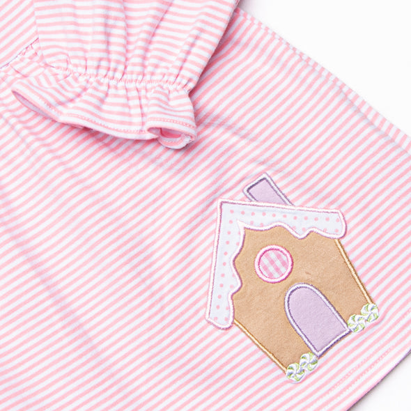 Holiday Hideaway Applique Legging Set, Pink