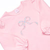 Rosebud Bow Applique Legging Set, Pink
