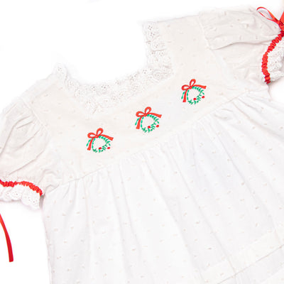 Bleu: Yuletide Tidings Embroidered Pant Set, Red