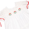 Bleu: Yuletide Tidings Embroidered Bubble, White