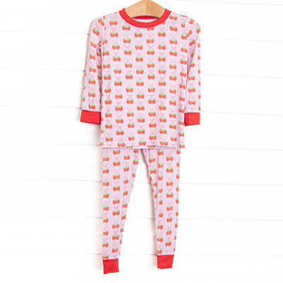 Strawberry Bundles Bamboo Pajama Set, Pink