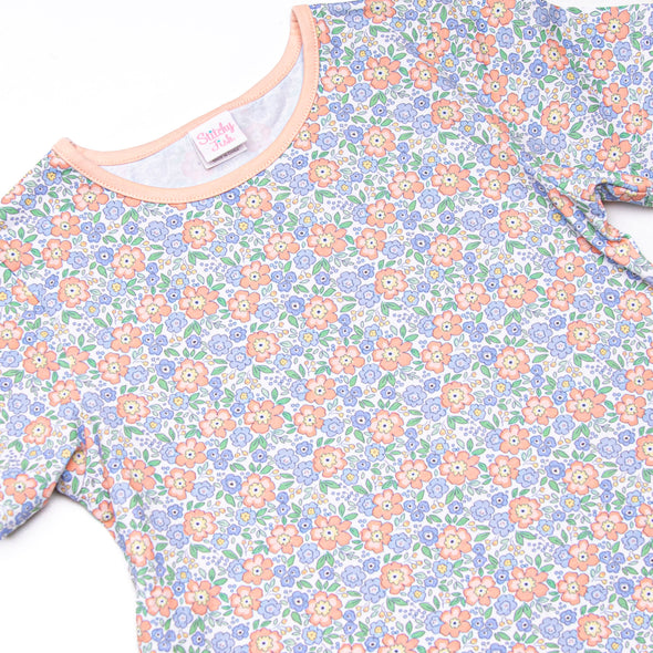 Drenched in Dahlias Pocket Dress, Blue