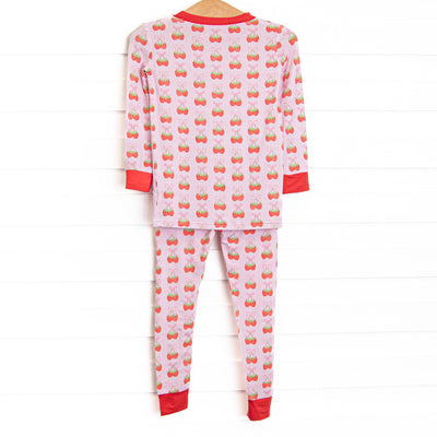 Strawberry Bundles Bamboo Pajama Set, Pink