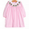 Adorned and Decorated Embroidered Dress, Pink