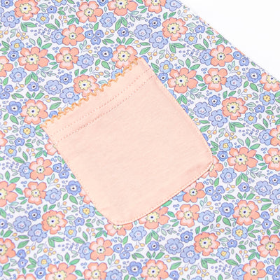 Drenched in Dahlias Pocket Dress, Blue