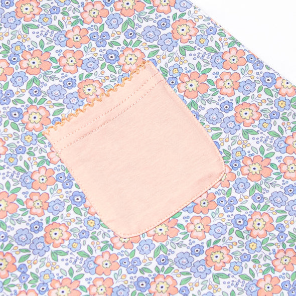 Drenched in Dahlias Pocket Dress, Blue