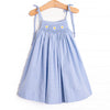 Darling Daisies Smocked Dress, Blue