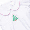 Frosted Pine Applique Bubble, White