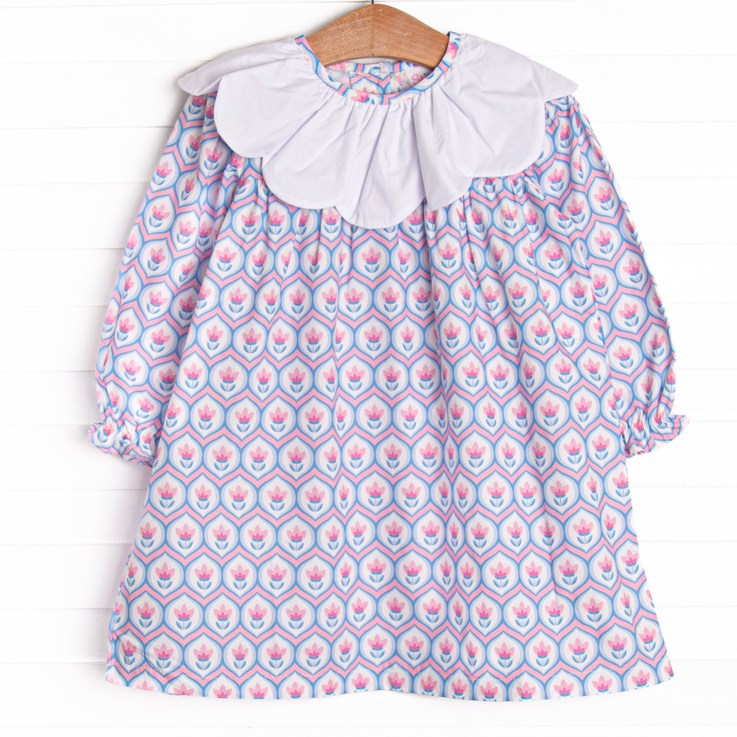 Girl's Groovy Gal Dress in Blue Size 5 | Stitchy Fish Girl's Groovy Gal Dress in Blue Size 5 | Stitchy Fish