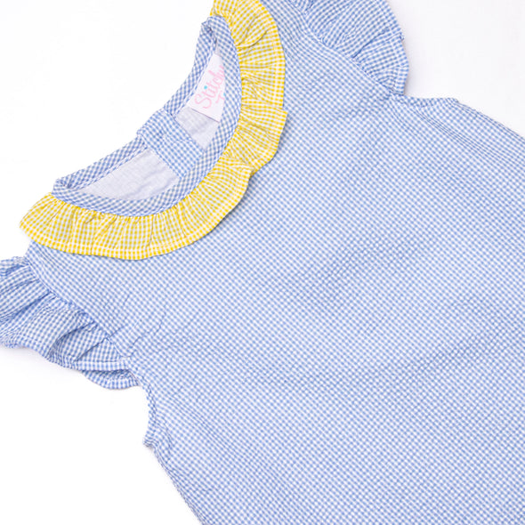 Sprout Up Spring Applique Dress, Blue